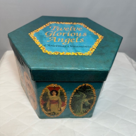 Twelve Glorious Angels Christmas Ornaments Set Vintage By C&F Enterprise 1990 - Picture 2 of 11